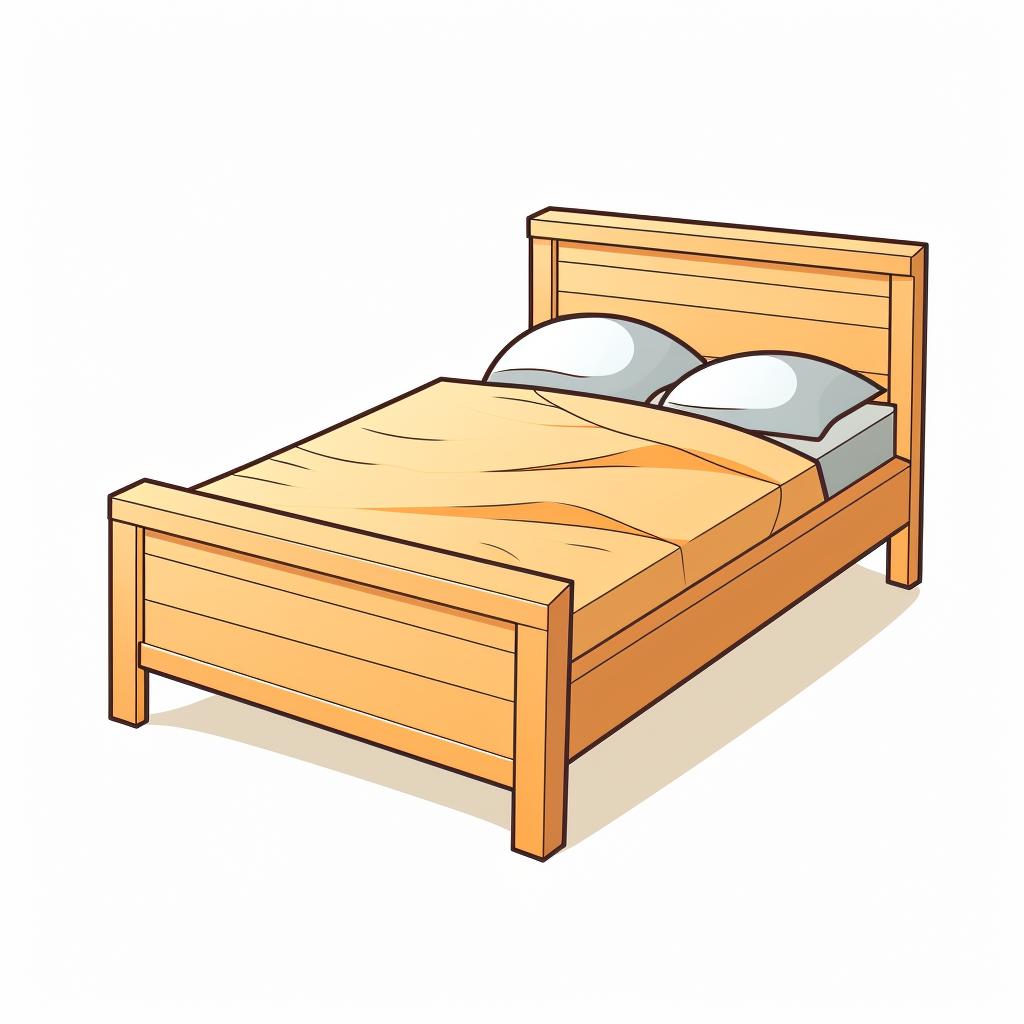 Identified main parts of an Ikea bed frame