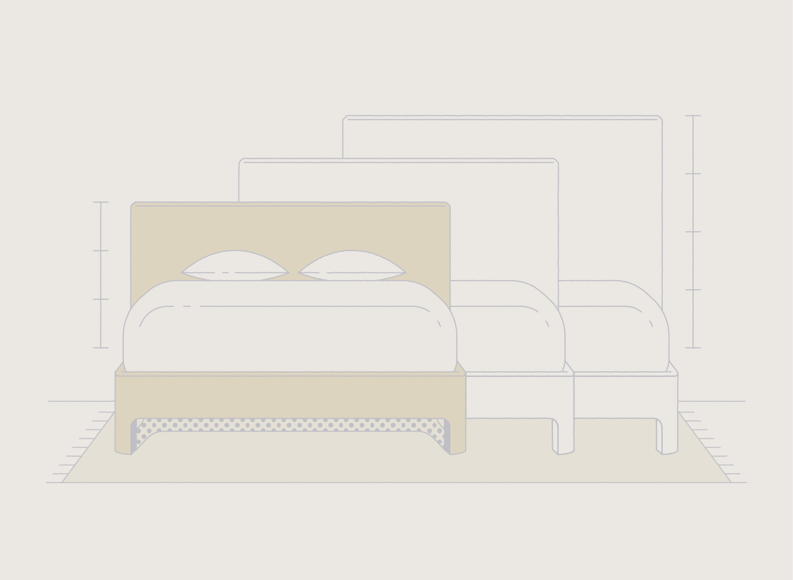 Diagram of headboard and bed frame attachment points